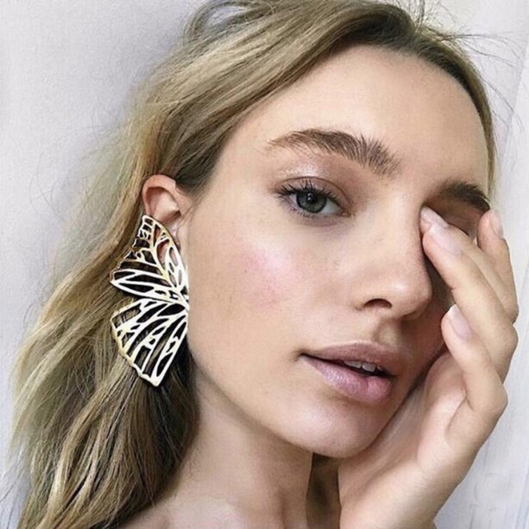 Jewelry - Stunning Boho Oversized Butterfly Wing Earrings
